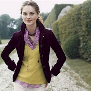 Jcrew blazer in eggplant purple velvet size 12